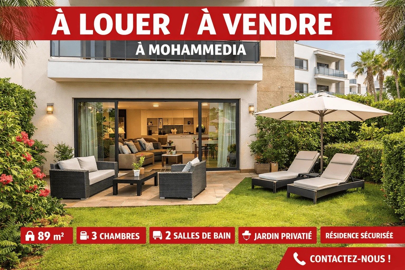 appartement a louer ou a vendre a Mohmadia